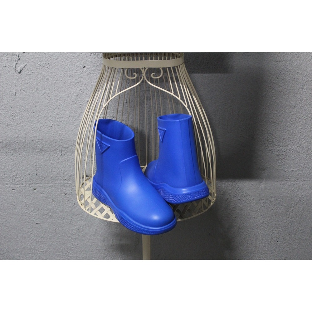 Prada Blue Rubber Rain Boots – EU 44 Designer Waterproof Booties